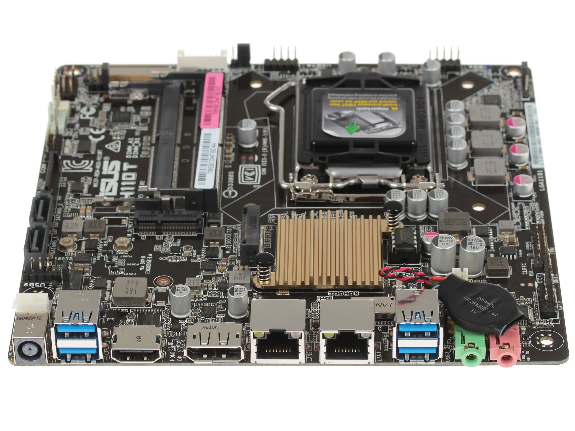 Материнская плата ASUS H110T <Socket 1151, Intel H110, 2xDDR4 SO-DIMM, 4xUSB3.0, HDMI, DisplayPort, Thin Mini-ITX> Материнская плата ASUS H110T <Socket 1151, Intel H110, 2xDDR4 SO-DIMM, 4xUSB3.0, HDMI, DisplayPort, Thin Mini-ITX>