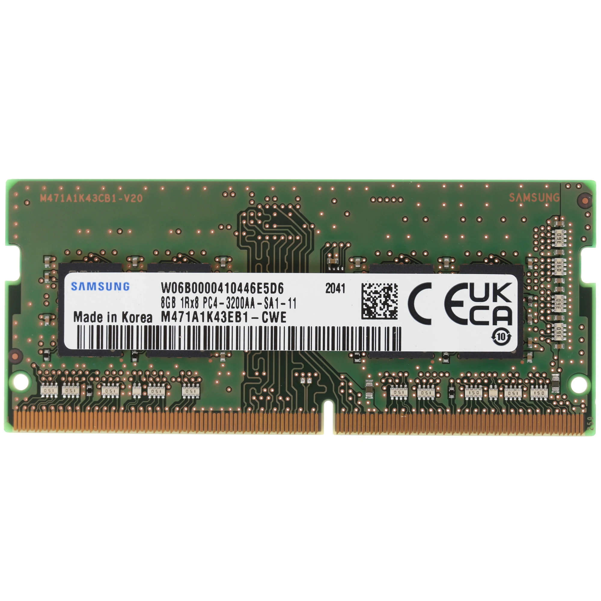 Оперативная память Samsung DDR4 8GB SO-DIMM 3200MHz 1.2V (M471A1K43EB1-CWE) 1 year, OEM Оперативная память Samsung DDR4 8GB SO-DIMM 3200MHz 1.2V (M471A1K43EB1-CWE) 1 year, OEM