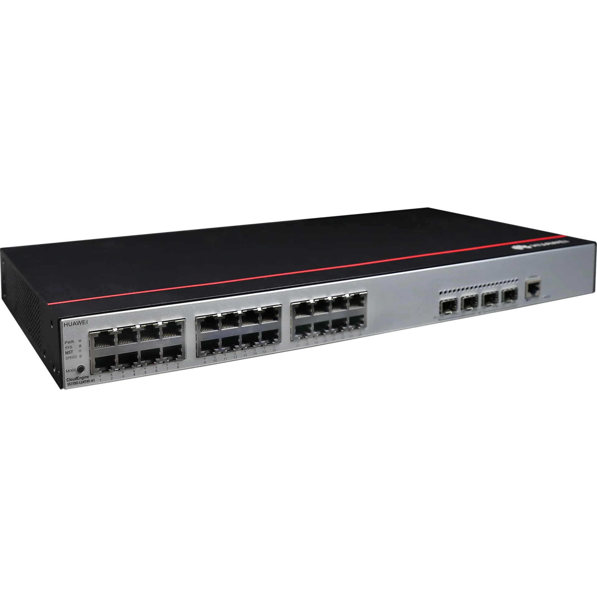Коммутатор Huawei S5735-L24P4S-A1 (24*10/100/1000BASE-T ports, 4*GE SFP ports, PoE+, AC power) Коммутатор Huawei S5735-L24P4S-A1 (24*10/100/1000BASE-T ports, 4*GE SFP ports, PoE+, AC power)